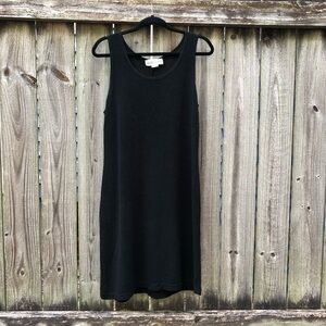 Vintage 90s Ronni Nicole by Ouida Black Slinky Shift Dress Knee Length
